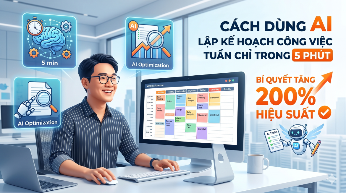 Cách Dùng AI Lập Kế Hoạch Công Việc Tuần Chỉ Trong 5 Phút: Bí Quyết Tăng 200% Hiệu Suất
